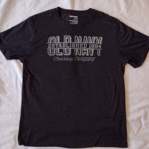 Old Navy Gray Heather Graphic T-Shirt, Men's Large
